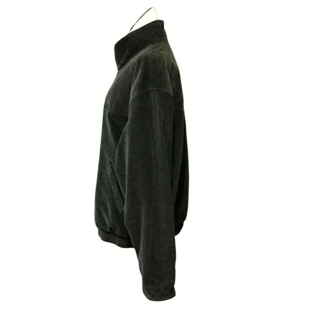 Avid Jacket Mens XL Coat Brown Bomber Tweed Combed Cotton Quilted Lining Vintage